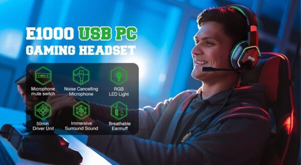 RGB Surround With Noise Cancelling Mic Gaming Headset